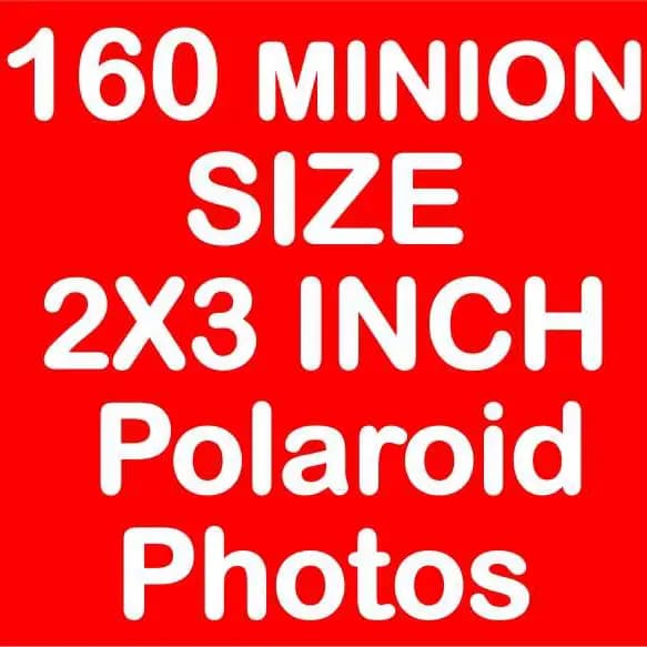 Minion Size 2x3 Inch Polaroid Pictures