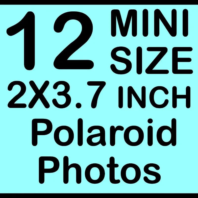Mini Size 2x3.7 inch Polaroid Pictures