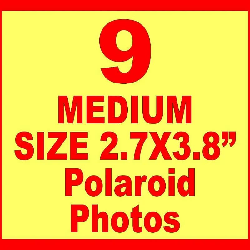 Medium Size 2.7x3.8 inch Polaroid Pictures