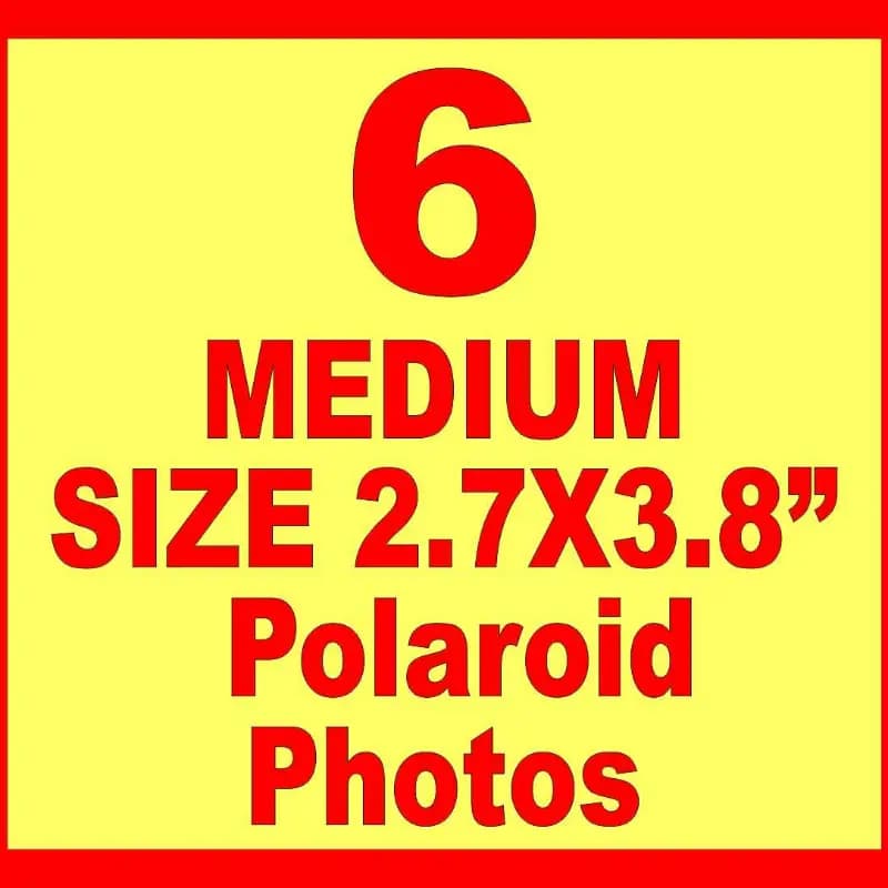 Medium Size 2.7x3.8 inch Polaroid Pictures