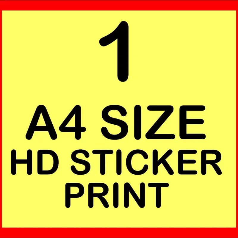 A4 Size Sticker Printing