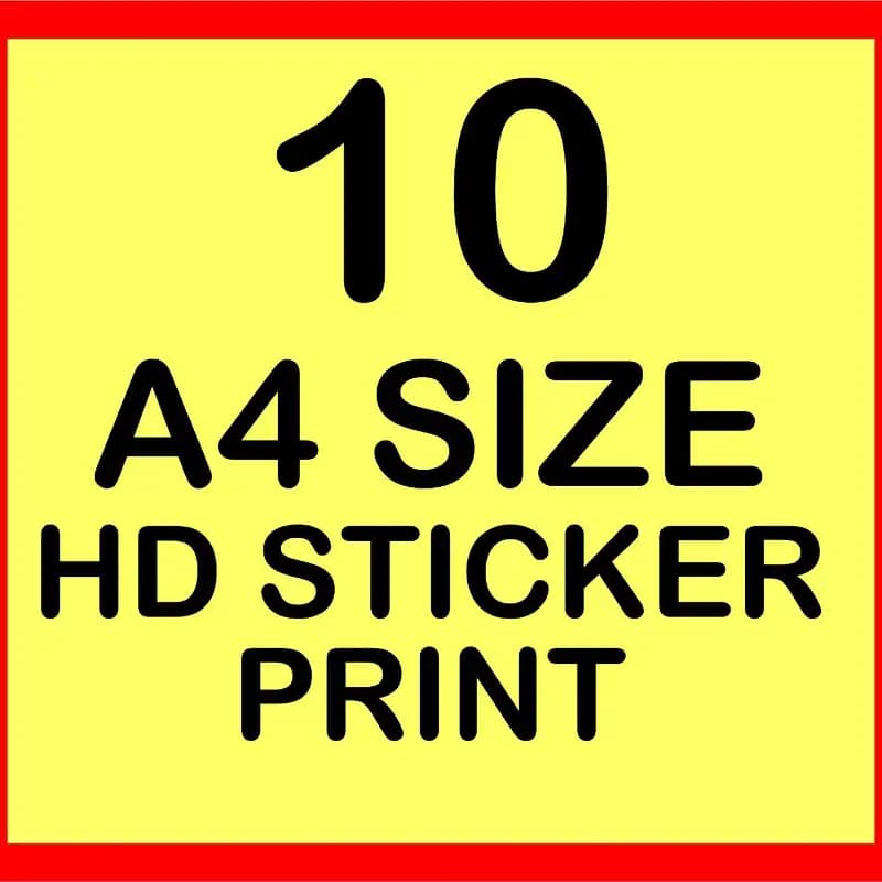 A4 Size Sticker Printing