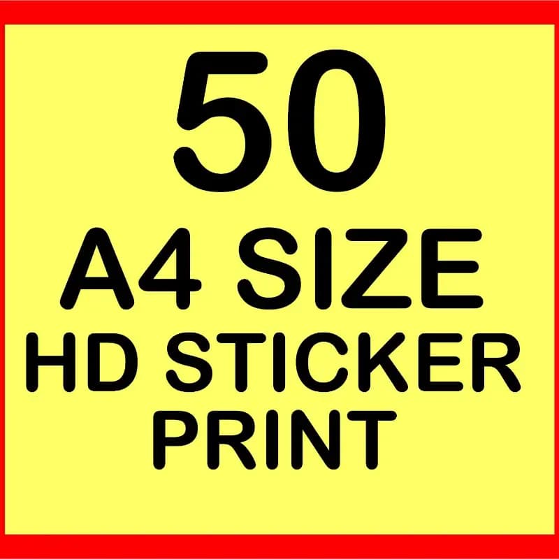 A4 Size Sticker Printing