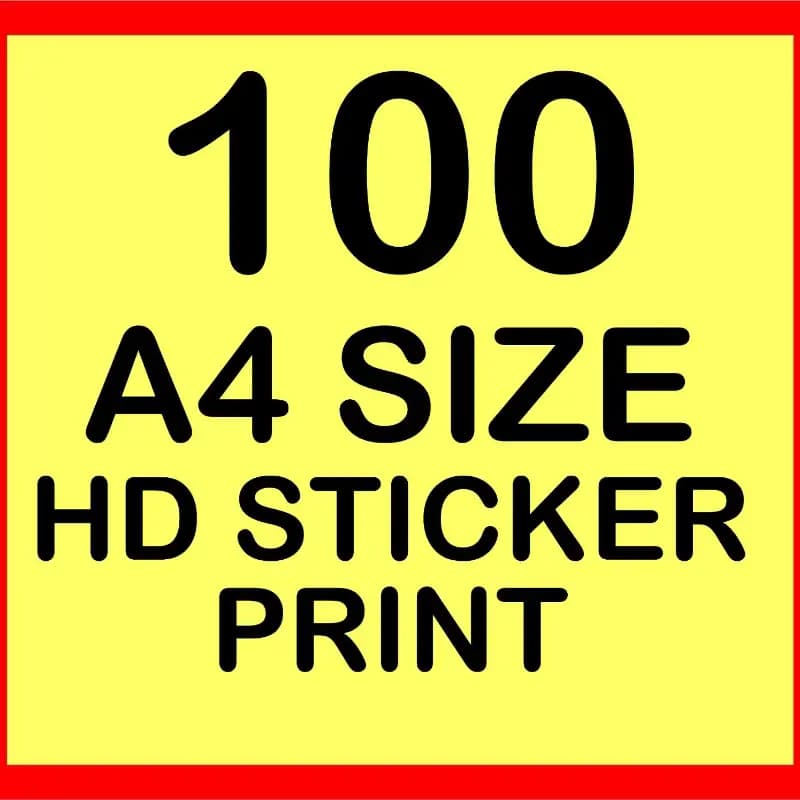A4 Size Sticker Printing