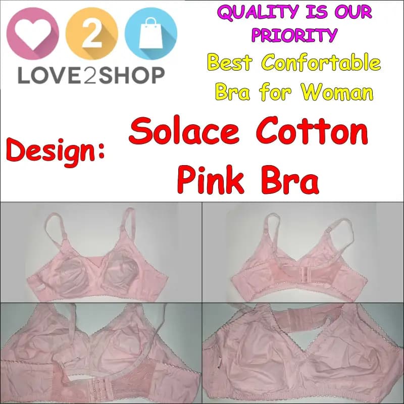 Pack Of 1 - Cotton Bra for Women - Full Non-Padded Cup Shape Bra - Wire Free Bra - Durable Quality in Beautiful Different Designs
