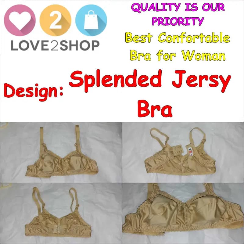 Pack Of 1 - Cotton Bra for Women - Full Non-Padded Cup Shape Bra - Wire Free Bra - Durable Quality in Beautiful Different Designs